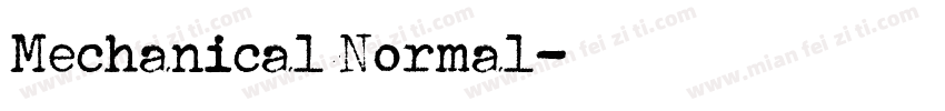 Mechanical Normal字体转换